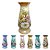 Vaso de Porcelana para Flores Jarro de Louça Grande Delgado 19 cm Pintado à Mão FLORAL AZALEIAS BRANCA AMARELA ROSA - Imagem 2