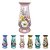 Vaso de Porcelana para Flores Jarro de Louça Grande Delgado 19 cm Pintado à Mão FLORAL ROSAS BRANCA ROSA AMARELA - Imagem 2