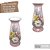 Vaso de Porcelana para Flores Jarro de Louça Grande Delgado 19 cm Pintado à Mão FLORAL ROSAS BRANCA ROSA AMARELA - Imagem 3