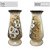 Vaso de Porcelana para Flores Jarro de Louça Grande Delgado 19 cm Pintado à Mão FLORAL MARGARIDAS BRANCA - Imagem 4
