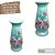 Vaso de Porcelana para Flores Jarro de Louça Grande Delgado 19 cm Pintado à Mão FLORAL AZALEIAS SILVESTRE ROSA - Imagem 3