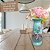 Vaso de Porcelana para Flores Jarro de Louça Grande Delgado 19 cm Pintado à Mão FLORAL AZALEIAS SILVESTRE ROSA - Imagem 6