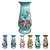 Vaso de Porcelana para Flores Jarro de Louça Grande Delgado 19 cm Pintado à Mão FLORAL AZALEIAS SILVESTRE ROSA - Imagem 2