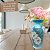 Vaso de Porcelana para Flores Jarro de Louça Grande Flamingo 19 cm Pintado à Mão FLORAL AZALEIA BRANCA - Imagem 6