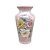 Vaso de Porcelana para Flores Jarro de Louça Grande Flamingo 19 cm Pintado à Mão FLORAL ROSAS BRANCA ROSA AMARELA - Imagem 1