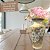 Vaso de Porcelana para Flores Jarro de Louça Grande Flamingo 19 cm Pintado à Mão FLORAL MARGARIDAS BRANCA - Imagem 6