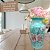 Vaso de Porcelana para Flores Jarro de Louça Grande Flamingo 19 cm Pintado à Mão FLORAL AZALEIAS SILVESTRE ROSA - Imagem 6