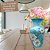 Vaso de Porcelana para Flores Jarro de Louça Grande Ornato 19 cm Pintado à Mão FLORAL AZALEIA BRANCA - Imagem 6