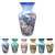 Vaso de Porcelana para Flores Jarro de Louça Grande Ornato 19 cm Pintado à Mão FLORAL ROSAS BRANCA ROSA - Imagem 2