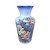 Vaso de Porcelana para Flores Jarro de Louça Grande Ornato 19 cm Pintado à Mão FLORAL ROSAS BRANCA ROSA - Imagem 1