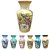 Vaso de Porcelana para Flores Jarro de Louça Grande Ornato 19 cm Pintado à Mão FLORAL AZALEIAS BRANCA AMARELA ROSA - Imagem 2