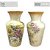 Vaso de Porcelana para Flores Jarro de Louça Grande Ornato 19 cm Pintado à Mão FLORAL AZALEIAS BRANCA AMARELA ROSA - Imagem 4