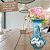 Vaso de Porcelana para Flores Jarro de Louça Grande Boho 19 cm Pintado à Mão FLORAL AZALEIA BRANCA - Imagem 6
