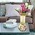 Vaso de Porcelana para Flores Jarro de Louça Grande Boho 19 cm Pintado à Mão FLORAL AZALEIAS BRANCA AMARELA ROSA - Imagem 5