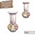 Vaso de Porcelana para Flores Jarro de Louça Grande Boho 19 cm Pintado à Mão FLORAL ROSAS BRANCA ROSA AMARELA - Imagem 3