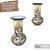 Vaso de Porcelana para Flores Jarro de Louça Grande Boho 19 cm Pintado à Mão FLORAL MARGARIDAS BRANCA - Imagem 3