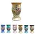 Vaso de Porcelana para Flores Jarro de Louça Médio Taça 13 cm Pintado à Mão AZALEIAS AMARELA ROSA - Imagem 2