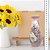 Vaso de Porcelana para Flores Jarro de Louça Médio Solitário 17 cm Pintado à Mão ROSAS BRANCA ROSA - Imagem 5