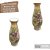 Vaso de Porcelana para Flores Jarro de Louça Médio Solitário 17 cm Pintado à Mão AZALEIAS AMARELA ROSA - Imagem 3