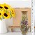 Vaso de Porcelana para Flores Jarro de Louça Médio Solitário 17 cm Pintado à Mão AZALEIAS AMARELA ROSA - Imagem 5
