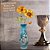Vaso de Porcelana para Flores Jarro de Louça Médio Solitário 17 cm Pintado à Mão AZALEIA BRANCA - Imagem 6