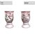 Vaso de Porcelana para Flores Jarro de Louça Médio Taça 13 cm Pintado à Mão ROSAS BRANCA ROSA - Imagem 4