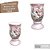 Vaso de Porcelana para Flores Jarro de Louça Médio Taça 13 cm Pintado à Mão ROSAS BRANCA ROSA - Imagem 3