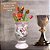 Vaso de Porcelana para Flores Jarro de Louça Médio Taça 13 cm Pintado à Mão ROSAS BRANCA ROSA - Imagem 6