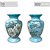 Vaso de Porcelana para Flores Jarro de Louça Médio Bojudo 13 cm Pintado à Mão AZALEIA BRANCA - Imagem 4