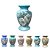 Vaso de Porcelana para Flores Jarro de Louça Médio Bojudo 13 cm Pintado à Mão AZALEIA BRANCA - Imagem 2