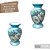 Vaso de Porcelana para Flores Jarro de Louça Médio Bojudo 13 cm Pintado à Mão AZALEIA BRANCA - Imagem 3