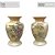 Vaso de Porcelana para Flores Jarro de Louça Médio Bojudo 13 cm Pintado à Mão FLORAL AZALEIAS AMARELA ROSA - Imagem 4