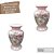 Vaso de Porcelana para Flores Jarro de Louça Médio Bojudo 13 cm Pintado à Mão FLORAL ROSAS BRANCA ROSA - Imagem 3