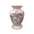 Vaso de Porcelana para Flores Jarro de Louça Médio Bojudo 13 cm Pintado à Mão FLORAL ROSAS BRANCA ROSA - Imagem 1