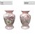 Vaso de Porcelana para Flores Jarro de Louça Médio Bojudo 13 cm Pintado à Mão FLORAL ROSAS BRANCA ROSA - Imagem 4