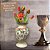 Vaso de Porcelana para Flores Jarro de Louça Médio Bojudo 13 cm Pintado à Mão FLORAL MARGARIDAS BRANCA - Imagem 6
