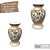 Vaso de Porcelana para Flores Jarro de Louça Médio Bojudo 13 cm Pintado à Mão FLORAL MARGARIDAS BRANCA - Imagem 3