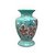 Vaso de Porcelana para Flores Jarro de Louça Médio Bojudo 13 cm Pintado à Mão FLORAL AZALEIAS SILVESTRE ROSA - Imagem 1