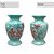 Vaso de Porcelana para Flores Jarro de Louça Médio Bojudo 13 cm Pintado à Mão FLORAL AZALEIAS SILVESTRE ROSA - Imagem 4