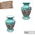 Vaso de Porcelana para Flores Jarro de Louça Médio Bojudo 13 cm Pintado à Mão FLORAL AZALEIAS SILVESTRE ROSA - Imagem 3