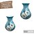 Vaso de Porcelana para Flores Jarro de Louça Médio Gota 13 cm Pintado à Mão FLORAL AZALEIA BRANCA - Imagem 3