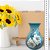Vaso de Porcelana para Flores Jarro de Louça Médio Gota 13 cm Pintado à Mão FLORAL AZALEIA BRANCA - Imagem 5