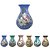 Vaso de Porcelana para Flores Jarro de Louça Médio Gota 13 cm Pintado à Mão FLORAL ROSAS BRANCA ROSA - Imagem 2