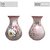 Vaso de Porcelana para Flores Jarro de Louça Médio Gota 13 cm Pintado à Mão FLORAL ROSAS BRANCA ROSA - Imagem 4
