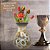 Vaso de Porcelana para Flores Jarro de Louça Médio Gota 13 cm Pintado à Mão FLORAL MARGARIDAS BRANCA - Imagem 6