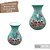 Vaso de Porcelana para Flores Jarro de Louça Médio Gota 13 cm Pintado à Mão FLORAL AZALEIAS SILVESTRE ROSA - Imagem 3