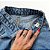 Calça jeans cargo dois bolsos com regulagem - Imagem 3