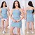 Conjunto blusinha com bico + saia cargo com shortinho - Imagem 3
