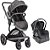 Carrinho Travel System Quantum Kiddo com Bebê Conforto e Base Melange com Preto - Imagem 1