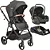 Carrinho Travel System Cosmos com Bebê Conforto e Base - Melange Preto - Imagem 1